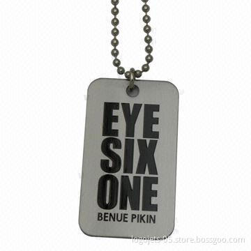 Dog Tag, Measures 50 x 29mm, with Photo Etched and Soft Enamel Filled